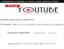 Tablet Screenshot of findyoutube.com